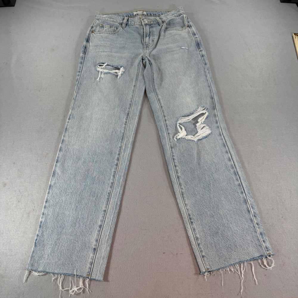 PacSun 90s Straight Jeans Womens 24‎ Distressed Raw Hem Denim